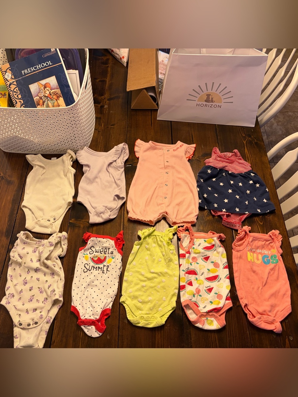 Set of 9 Bodysuits for 0-3M